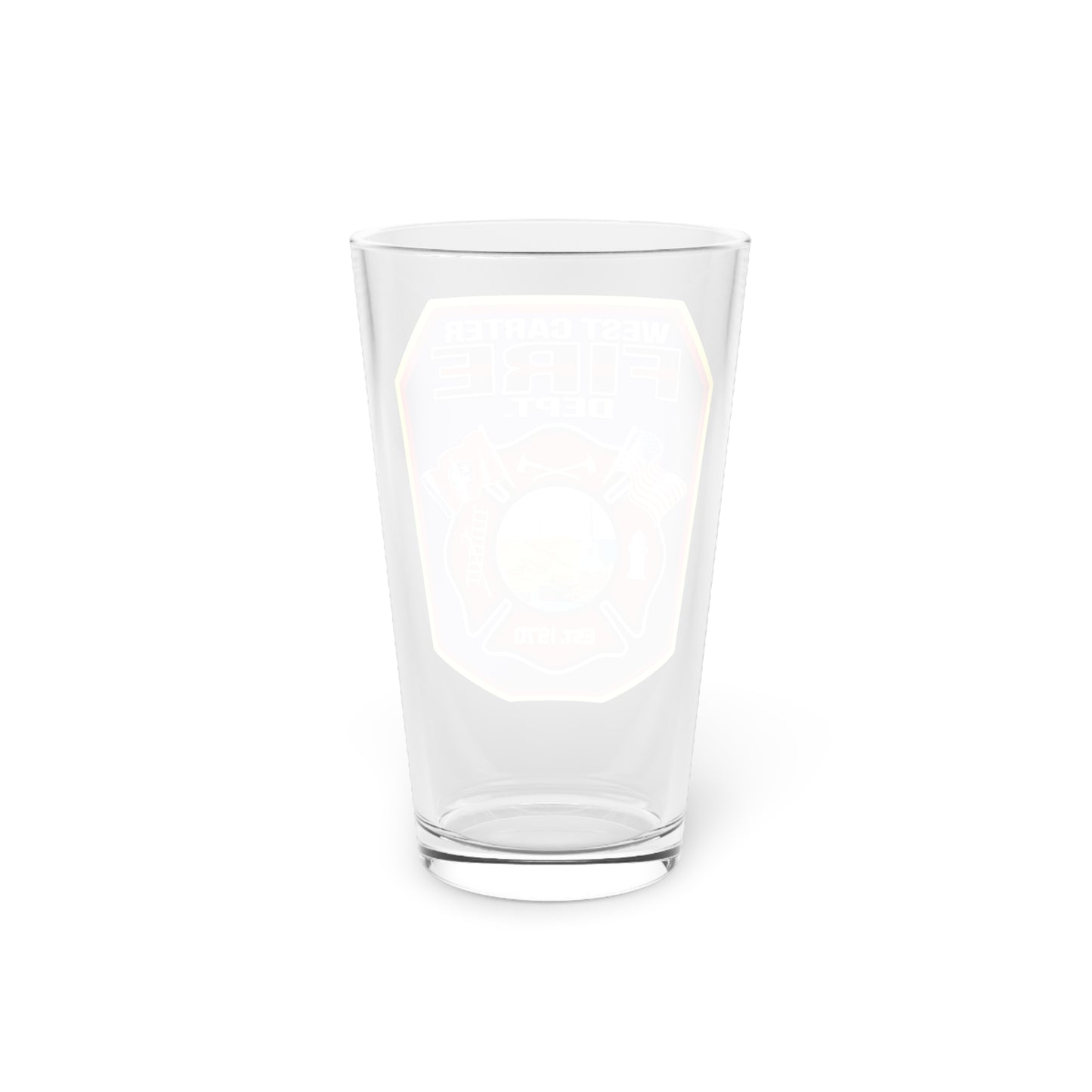 West Carter Pint Glass, 16oz - American Responder Designs