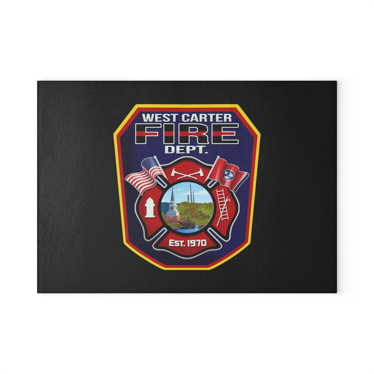 West Carter Glass Cutting Board - American Responder Designs