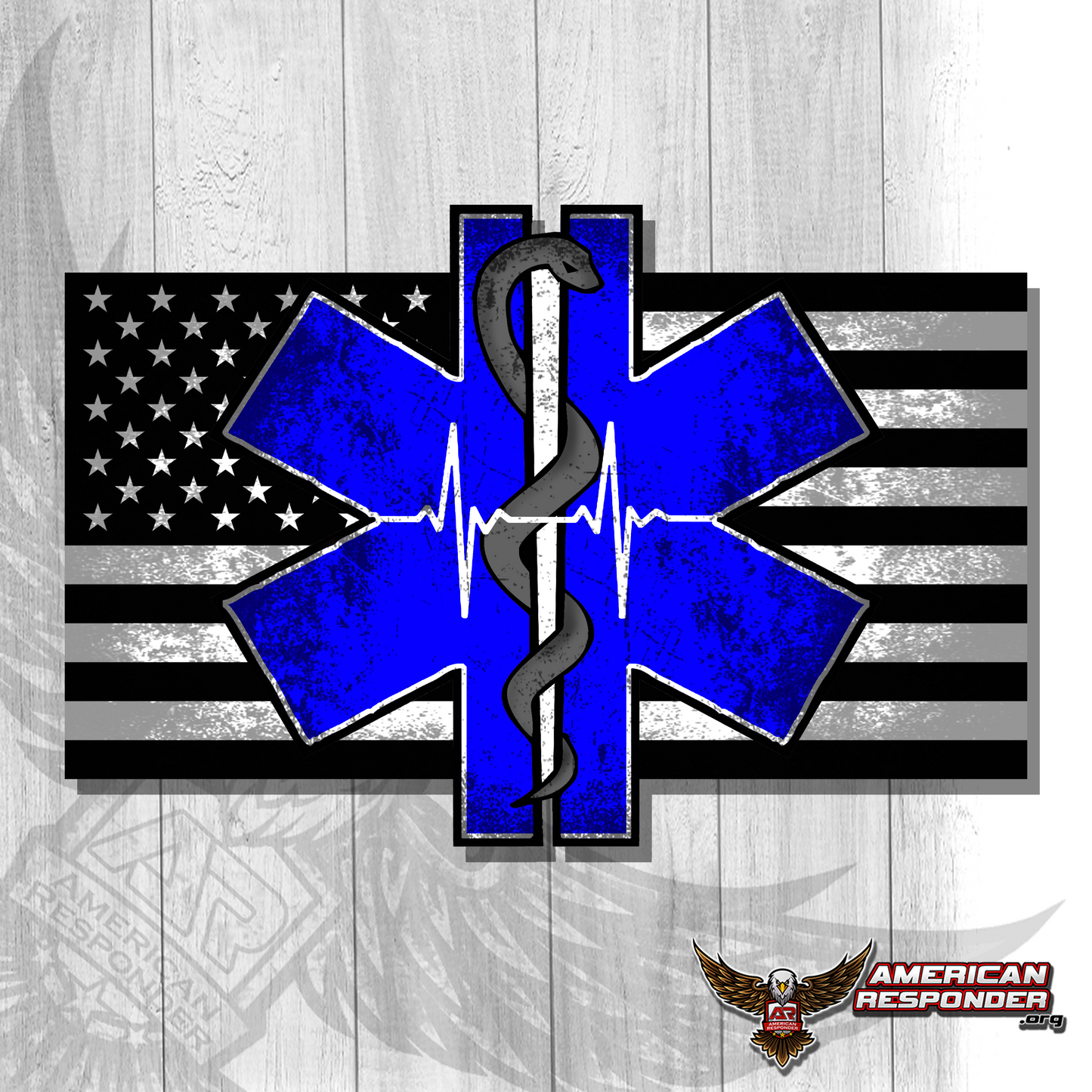 Subdued American Blue EMS Decals - American Responder Designs
