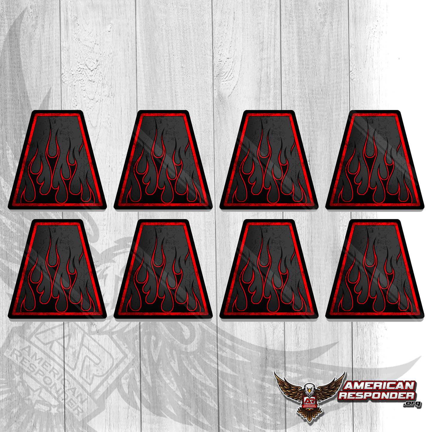 Red Phantom Flame Helmet Tetrahedrons