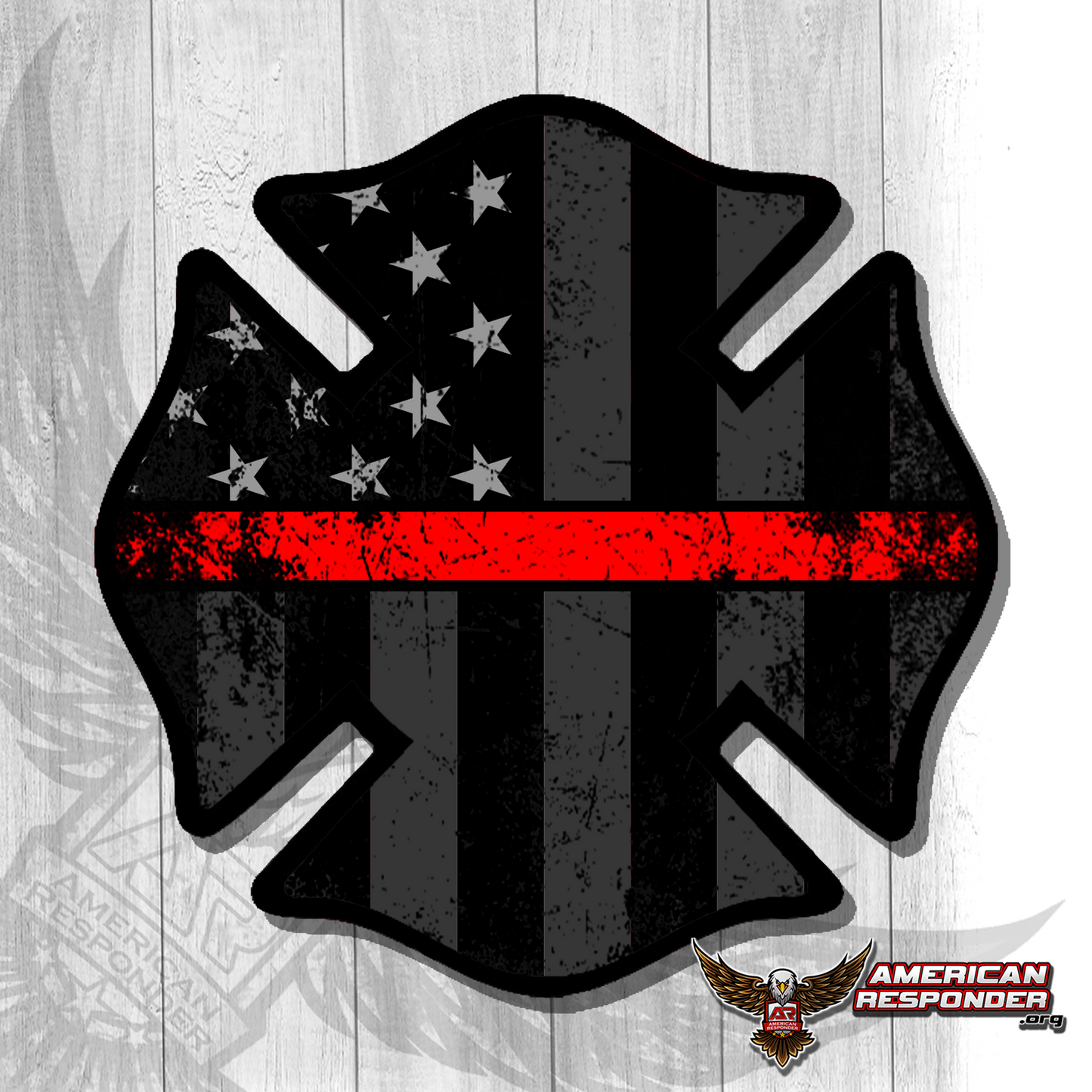 American Subdued Thin Red Line Decal - American Responder Designs