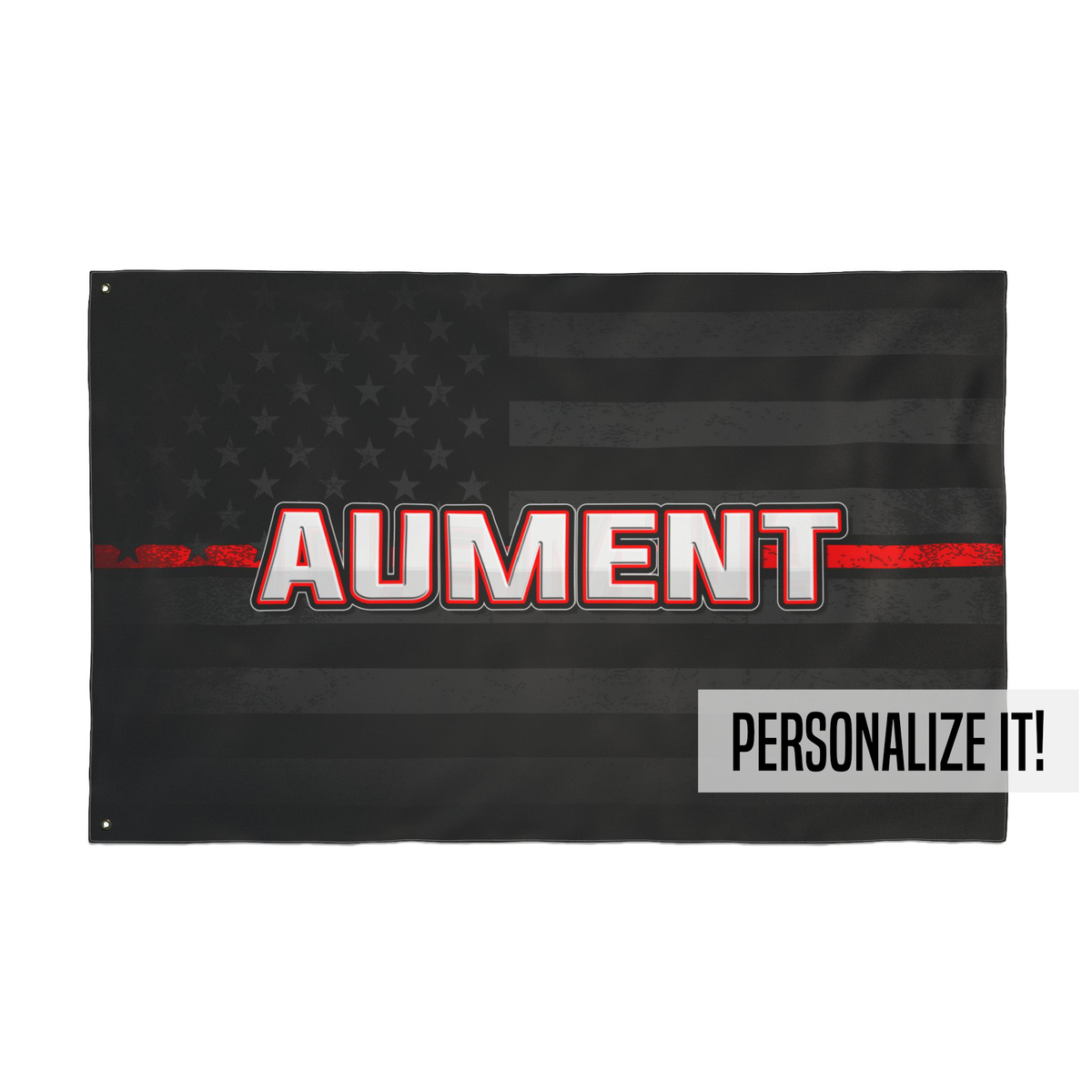 Personalized Subdued Firefighter Flag