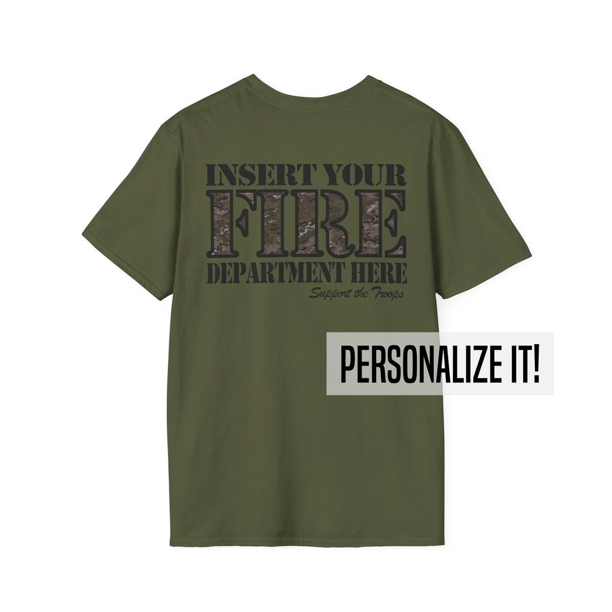 Personalized FD Military Support Shirt