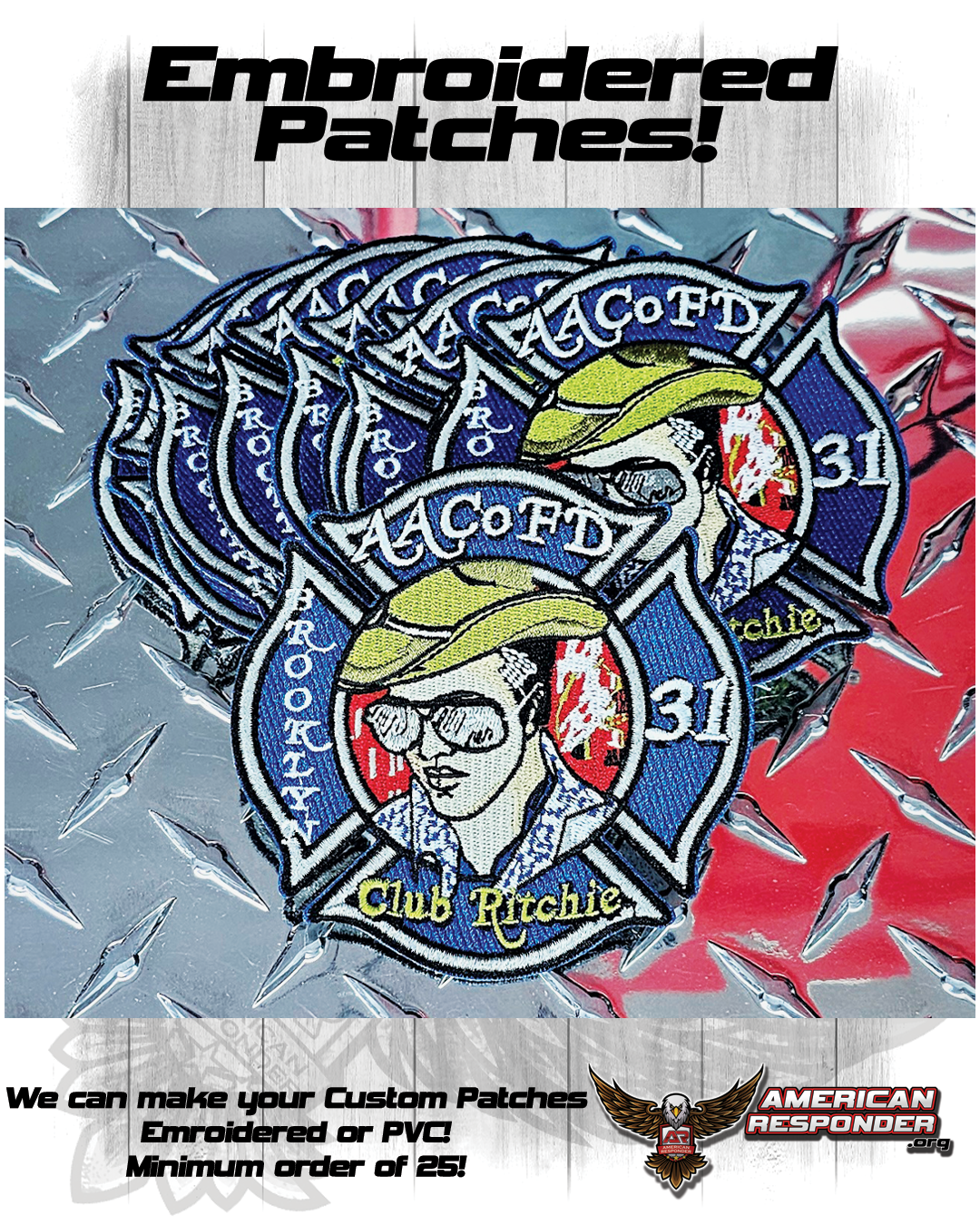 Custom Embroidered Station Patches - American Responder Designs