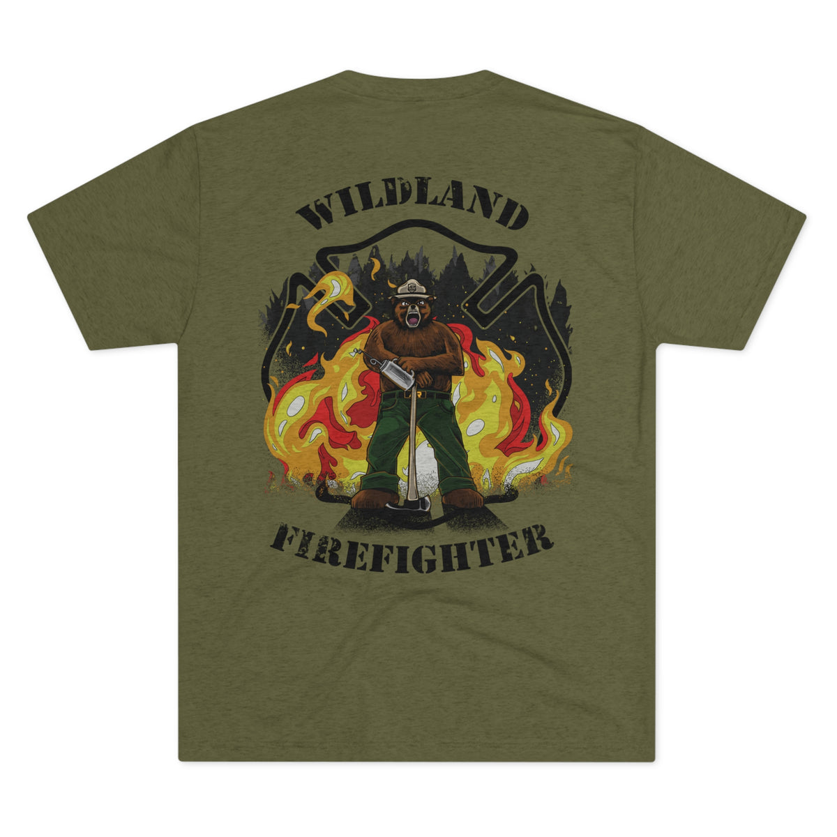 Wildland Firefighter Tri-Blend Crew Tee - American Responder Designs