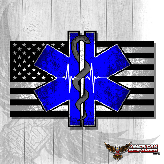 Subdued American Blue EMS Decals - American Responder Designs