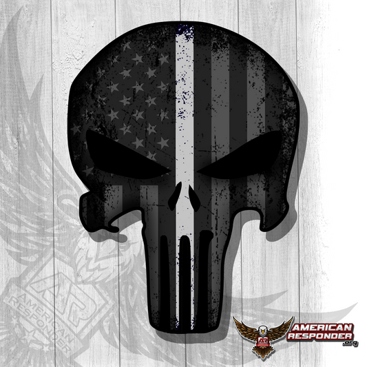 Punisher Thin White Line Decals - American Responder Designs