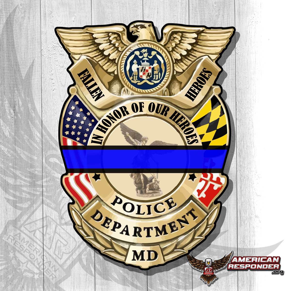 Maryland Police Fallen Heroes Decals