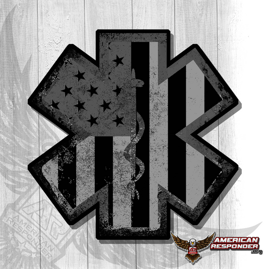 American Subdued Grunge EMS Decal - American Responder