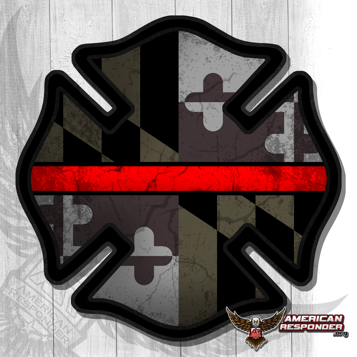 Maryland Subdued Firefighter Decals - American Responder Designs