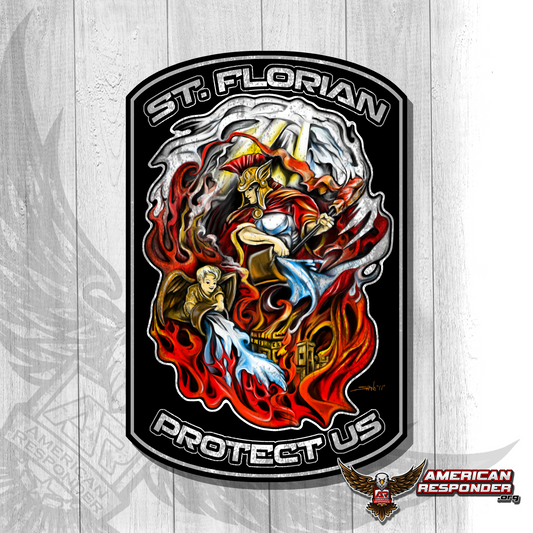 St. Florian Protect Us Decals - American Responder Designs