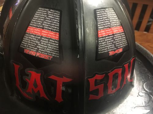 343 Remembrance Helmet Tetrahedrons - American Responder Designs